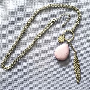 2/$15 - Silver & Purple Stone Necklace